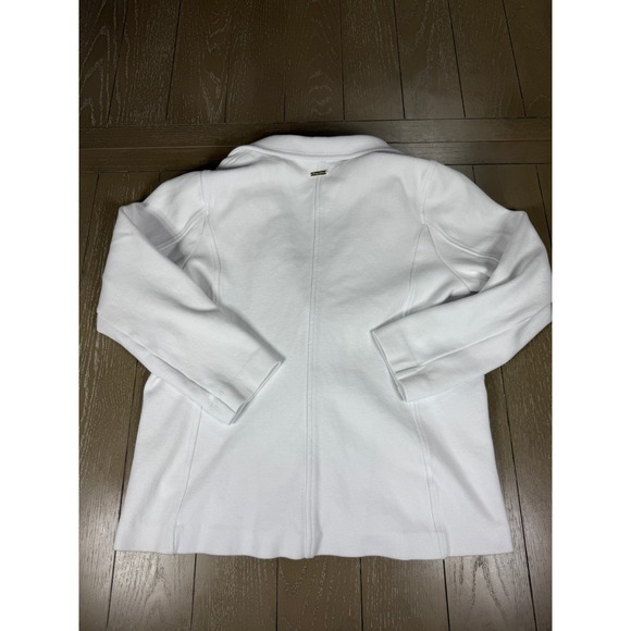 Tommy Bahama Aruba Stretch Cotton Knit Blazer Womens Large White Floral Lined - Picture 2 of 10